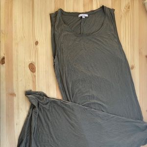 Army green maxi dress